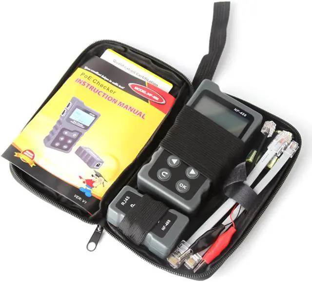 Alt view image 3 of 7 - Multi-functional LCD Network Cable Tester PoE Checker Inline PoE Voltage Current Tester with Cable Tester checker the Ethernet
