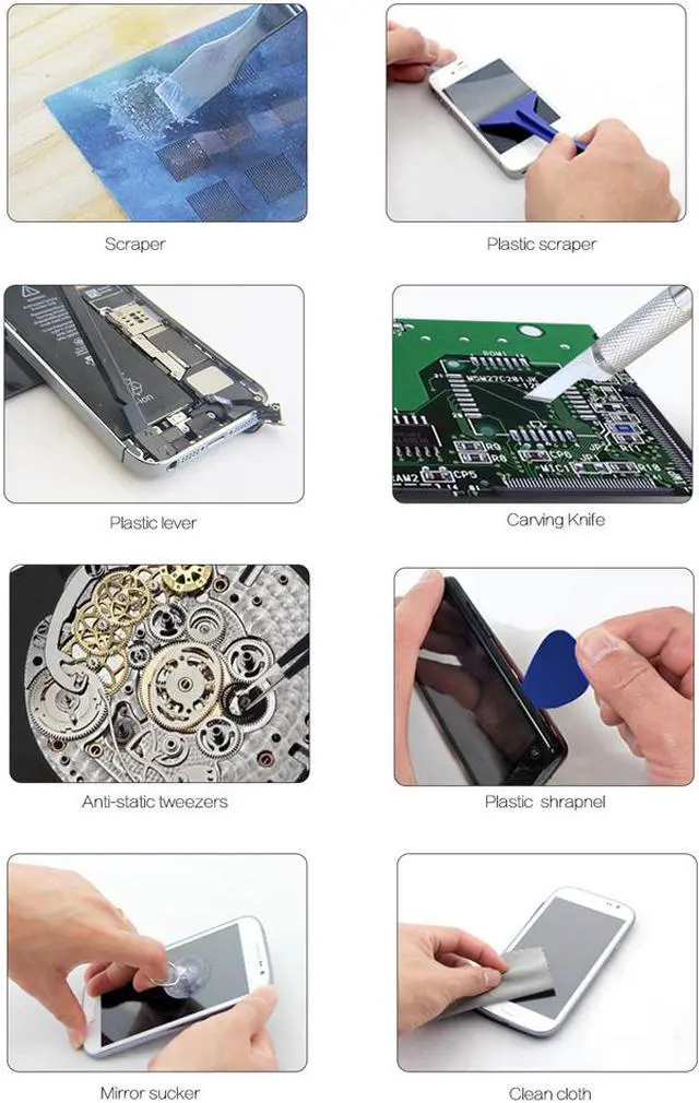 Alt view image 5 of 7 - 22 in 1 Profession Mobile Phone Tools Kit Opening Pry Tool Repair Kit for iPhone iPad Android Cell Phone Tablet PC Laptop