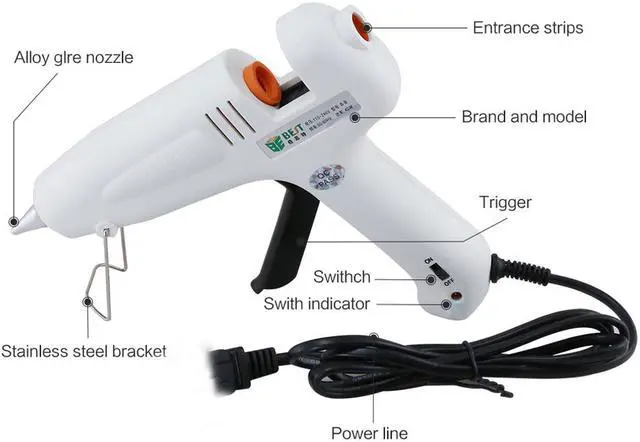 Alt view image 2 of 7 - BST-B-B Hot Melt Glue Gun Heating Repair Tool Switch Electric 110V-220V 40W Glue Sticks Heating Craft Repair Tool