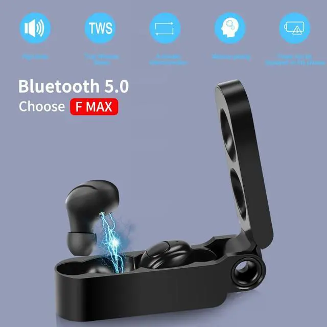 Alt view image 3 of 7 - Fineblue F MAX TWS Bluetooth Earphone Wireless Headset Stereo Earbuds with Charging Box for All Bluetooth Tablet Smart Phone (Blue)