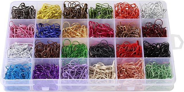 1200pcs/box 24 Colors Bulb Safety Pins Bulb Pins with Case Quilting Sewing Bulb  Pins with Organizer Storage Case for Clothing Crafting Home Office Art Use  