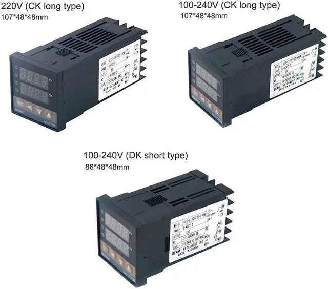 Alt view image 4 of 7 - PID Digital Intelligent Temperature Controller REX-C100FK02-V*DN 0-400°C K Type Input SSR Output (220V CK long)