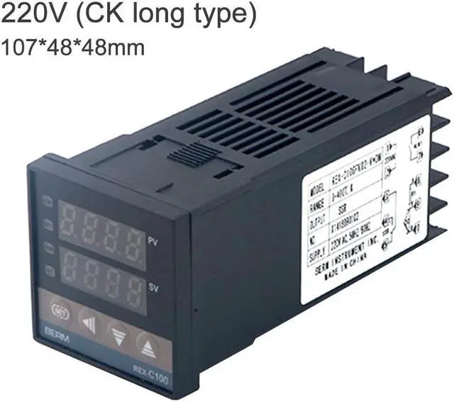 Alt view image 3 of 7 - PID Digital Intelligent Temperature Controller REX-C100FK02-V*DN 0-400°C K Type Input SSR Output (220V CK long)