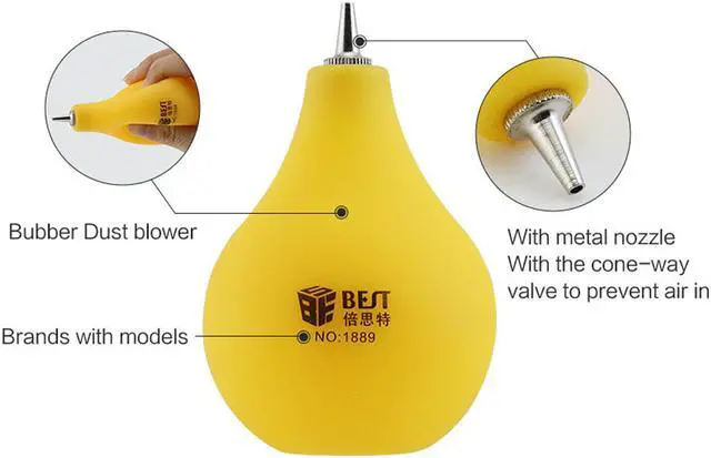 Alt view image 4 of 7 - BT-1889 Rubber Mini Air Blower Pump Dust Cleaner with Metal Nozzle for DSLR Lens Cleaning Tool for SLR Camera Binocular Lens CCD