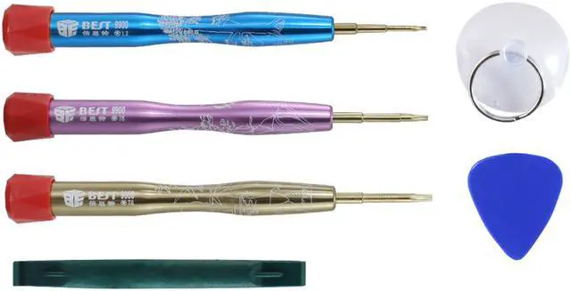 Alt view image 4 of 5 - BST-9900C 6 in 1 Precision Screwdriver Kit 0.8 Pentalobe T6 T8 Trox Suction Cup Spudger for Mobile Phone Repair Tools Set