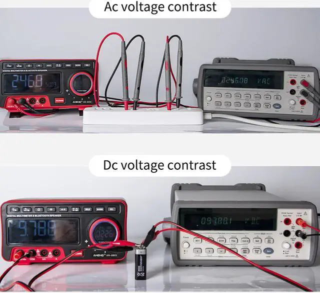 Alt view image 7 of 7 - ANENG AN888S Profesional Digital Bench Multimeter 19999 Counts Transistor Tester Auto Range Voltmeter Multifunction Calibrator