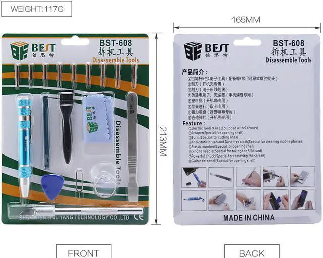 Alt view image 7 of 7 - 19 in 1 Assemble DissembleTools Kit Pry Tool Opening Screwdriver Set for IPone iPad Mobile Phone Repairing