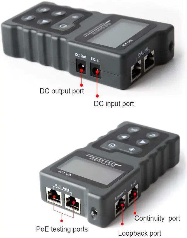 Alt view image 4 of 7 - Multi-functional LCD Network Cable Tester PoE Checker Inline PoE Voltage Current Tester with Cable Tester checker the Ethernet