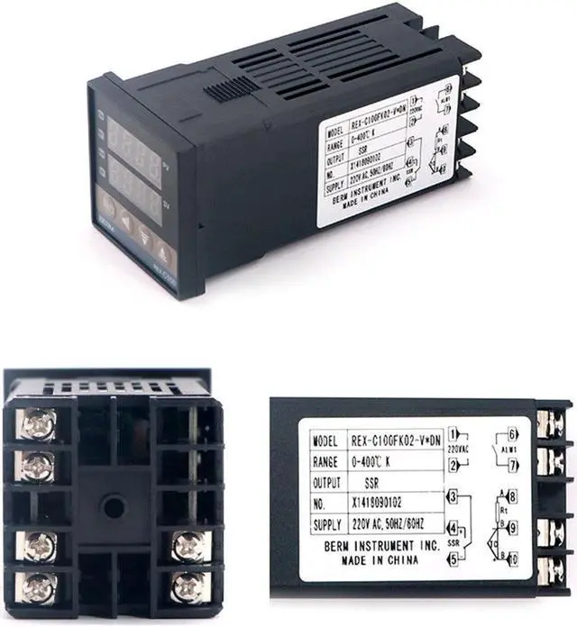 Alt view image 5 of 7 - PID Digital Intelligent Temperature Controller REX-C100FK02-V*DN 0-400°C K Type Input SSR Output (220V CK long)