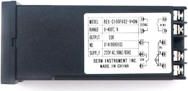 Alt view image 7 of 7 - PID Digital Intelligent Temperature Controller REX-C100FK02-V*DN 0-400°C K Type Input SSR Output (220V CK long)