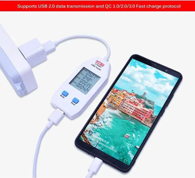 Alt view image 6 of 7 - UNI-T UT658A USB Power Meter USB Tester Detector USB Voltmeter Digital Power Capacity Tester