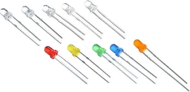 Alt view image 3 of 5 - 300Pcs 3mm Assorted Color 2-pin LED Light Emitting Diodes Set