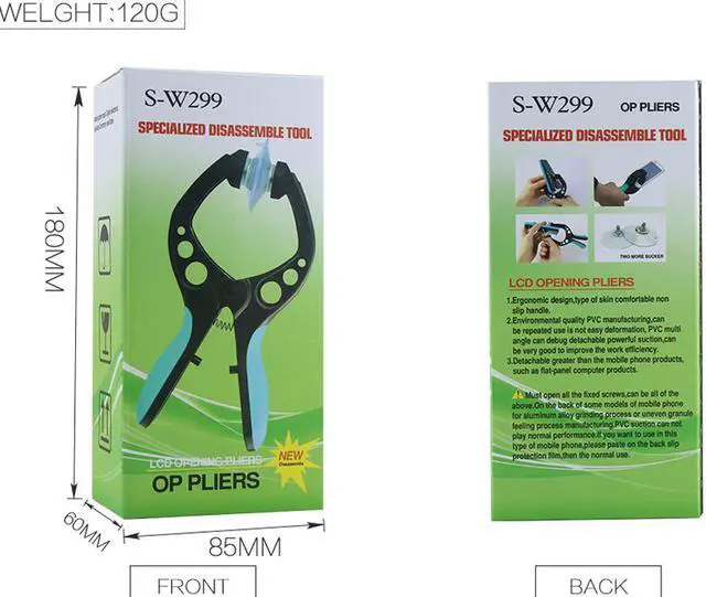 Alt view image 6 of 6 - 1 Pc Mobile Phone LCD Screen Opening Pliers Suction Cup for iPhone iPad Samsung Cell Phone Repair Tool