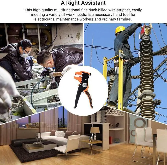 Alt view image 4 of 7 - PARON JX-1311 Automatic Duck-billed Stripper Multifunctional Wire Stripping and Cutting Pliers Dual Layer Handle Duckbill Pliers AWG24-10 0.2-6.0mm²