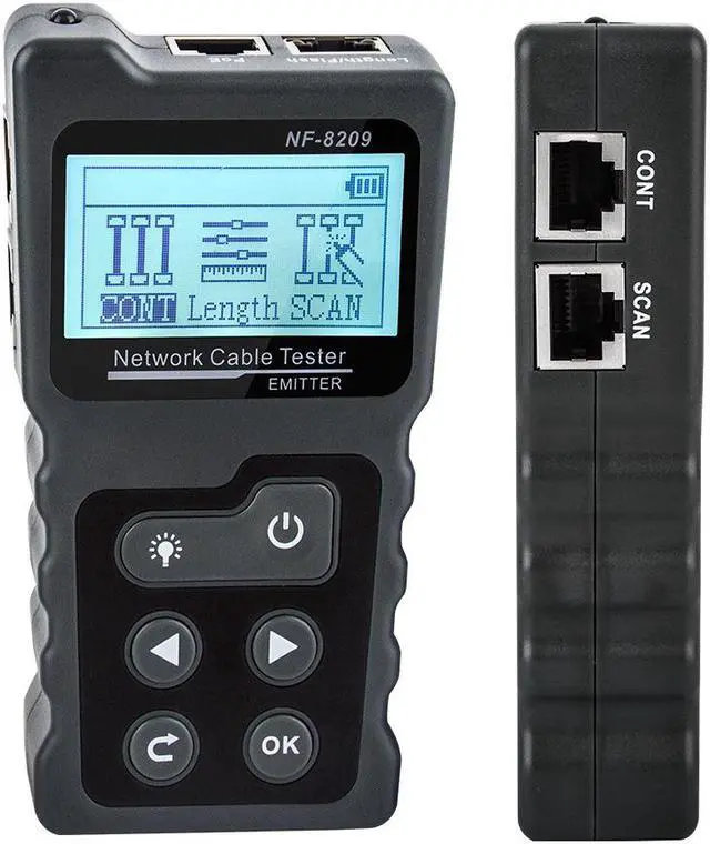 Alt view image 3 of 7 - Multi-functional LCD Network Cable Tester Wire Tracker PoE Checker Inline PoE Voltage and Current Tester with Cable Tester with Illuminate Function