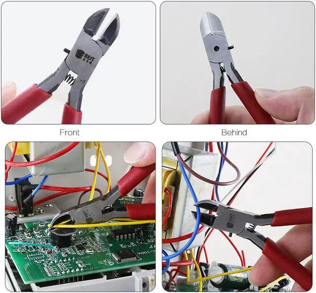 Alt view image 2 of 7 - BST-3 Electrical Wire Cable Cutters Cutting Side Snips Flush Pliers Nipper Hand Tools Cutting Nippers Wire Cutter