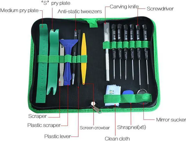 Alt view image 6 of 7 - 22 in 1 Profession Mobile Phone Tools Kit Opening Pry Tool Repair Kit for iPhone iPad Android Cell Phone Tablet PC Laptop