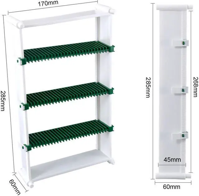 Alt view image 7 of 7 - Anti Static Adjustable LCD Screen Holder Plastic Tray for iPhone Samsung Dismountable Mobile Tempered Glass Storage Box - 2 Floor