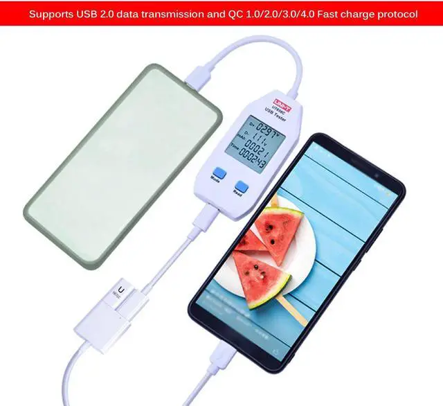 Alt view image 6 of 7 - UNI-T UT658C USB Power Meter LCD USB Tester Detector Voltmeter Ammeter Digital Power Capacity Tester