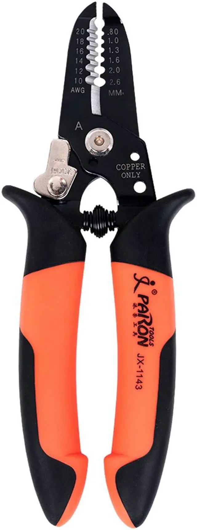Main image of PARON JX-1143-A 6-hole Multifunctional Wire Stripper Fine Grinding Stripping Shearing Type Wire Clamping Pliers Double-layer Two-color Comfortable Handle Wire Cutting Pliers AWG20-10 0.8-2.6mm²