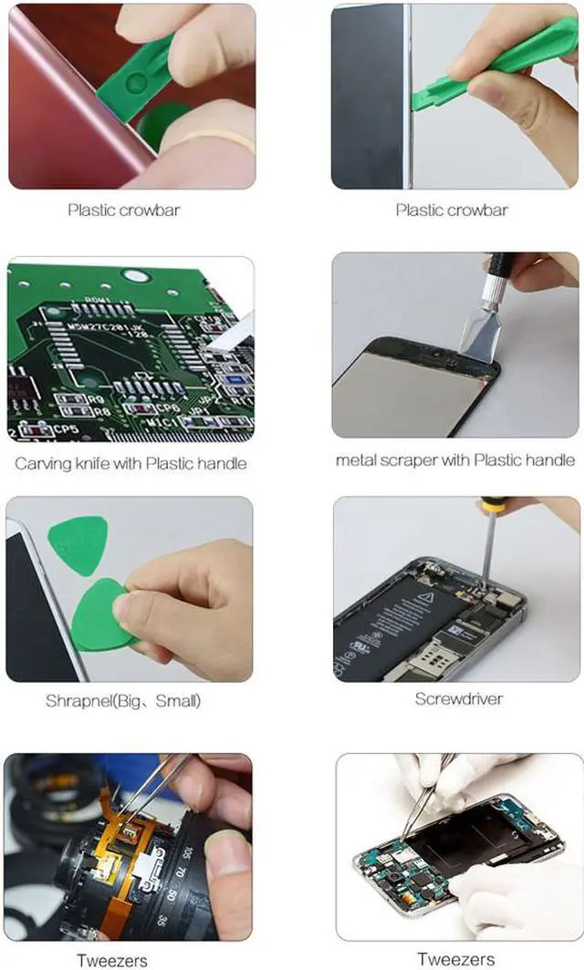Alt view image 4 of 7 - 16 in 1 Hand Phone Repair Tool set For mobile cell phones Opening Pry Repair Tool Kit cellphone Screwdrivers Set Kit