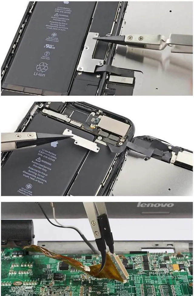 Alt view image 6 of 7 - Rebound Tweezers Stainless Steel Anti-static Precision Tweezers Electronic Maintenance DIY Metal Soldering Precision-Welding