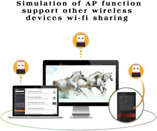 Alt view image 7 of 7 - RTL8188 USB WIFI Adapter Mini Wireless Adapter Fast Speed LAN Card 150M Lightweight Receiver Network Cards For Windows Mac Linux