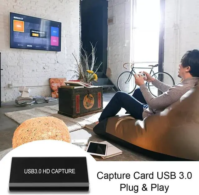 Alt view image 3 of 7 - Capture Card USB 3.0 HD Game Capture Card Device Type-C Support HD Video 1080P Video Capture Card for TV PC PS4 Game