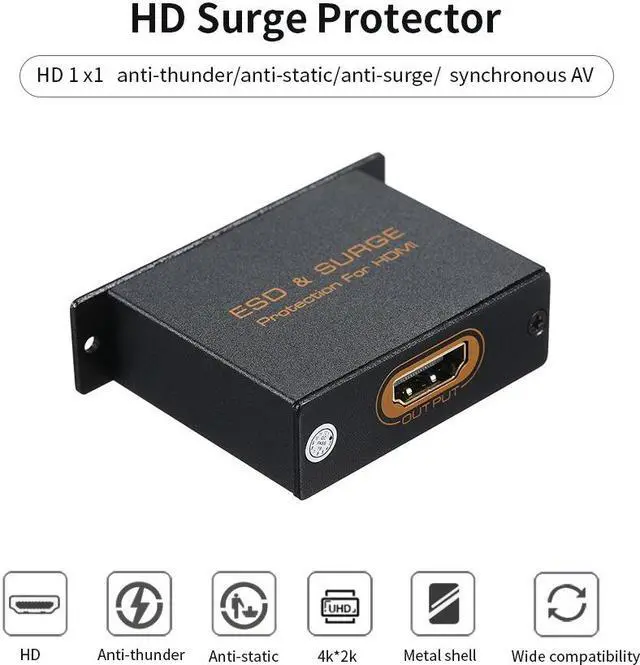 Alt view image 3 of 7 - HD Surge Protector Mini Portable Protector 4K 3D for ESD and Surge Protection Anti-thunder Anti-static