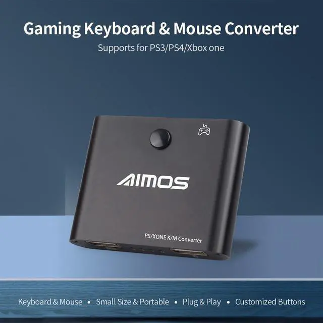 Alt view image 2 of 7 - AIMOS AM-PS401 Gaming Keyboard and Mouse Converter Adapter for Game Controller Plug & Play for PS4/PS4 Pro/Slim/Xbox One/Xboxone S/X/PS3