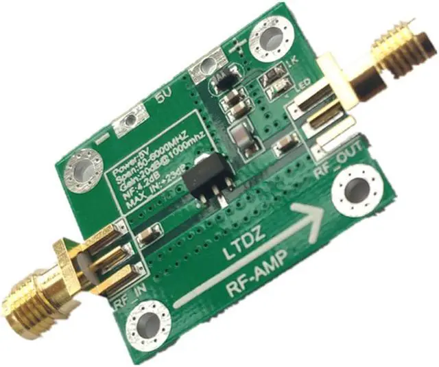 Alt view image 4 of 7 - RF Power Amplifier Board Transmitter Circuit Board Amplifier Module 20dB Gain 50M-6000MHz SBB5089