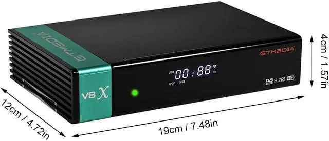 Alt view image 2 of 6 - GTMEDIA V8X DVB-S/S2/S2X FTA Digital Signal Receiver Set-top Box Full HD 1080P Remote Control Built-in WiFi H.265 V8 Nova Upgrade