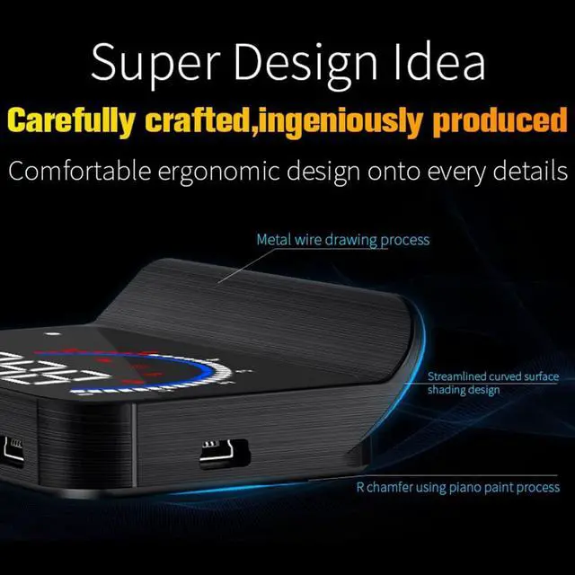 Alt view image 4 of 7 - Car HUD Display Head Up Display Windshield Projector with Speed Digital Clock Overspeed Warning Mileage Measurement Water Temperature Direction Single Range Display for All Vehicles