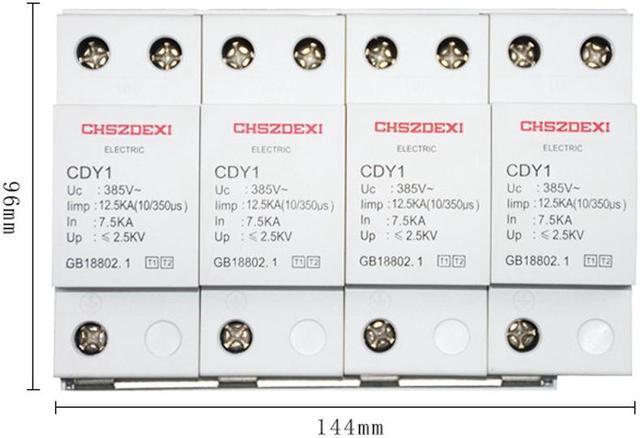 Alt view image 2 of 5 - 380V House Surge Protector Protective Low-voltage Arrester Device 4P L-ightning Protecting Device