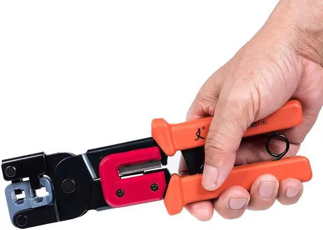 Alt view image 5 of 7 - RJ45 Crimping Tool PassThrough Cutter for RJ11 RJ45 Ethernet Network LAN Cable Plier 8P/6P Crystal Head Cable Cutter Peeling Shear