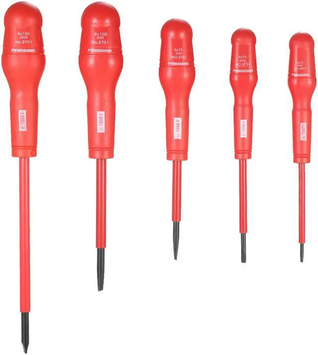 Alt view image 6 of 7 - 9pcs 1000V Multi-functional Insulated Screwdrivers Set with Magnetic Slotted and Phillips Bits Electrical Work Repair Tools Kit