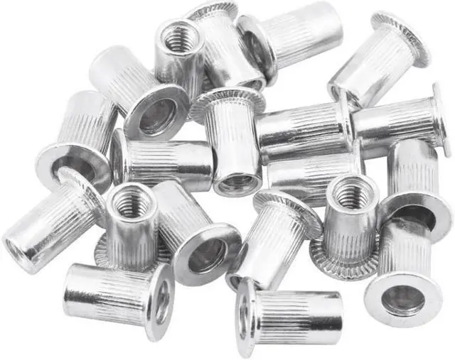 Alt view image 4 of 7 - 106pcs/Set Blind Rivet Gun M3-M8 Nutsert Flat Head Rivet Nuts Hand Riveting Kit Repair Tools Threaded Insert Rivet Gun