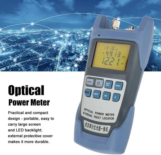 Alt view image 7 of 7 - Handheld Fiber Optical Power Meter Visual Fault Locator Fiber Optic Cable Tester -70~ + 10dB