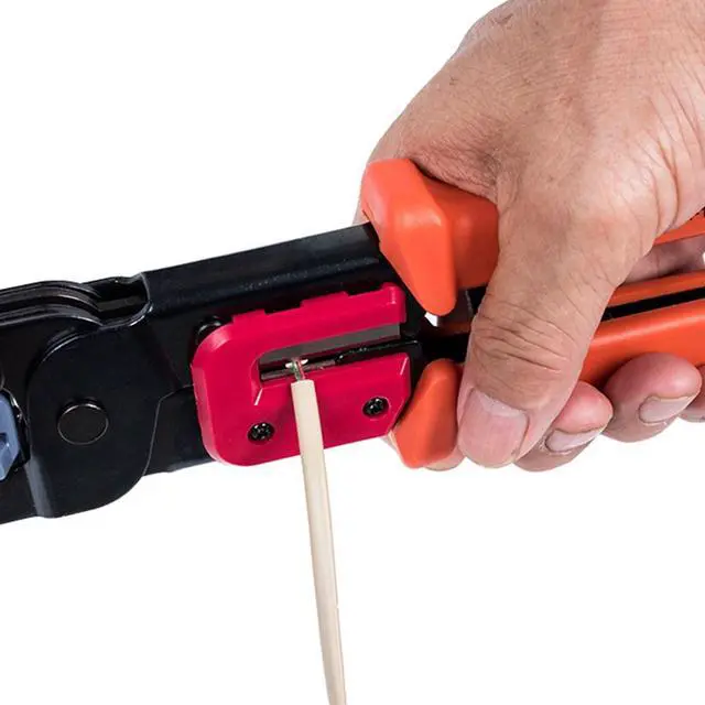 Alt view image 4 of 7 - RJ45 Crimping Tool PassThrough Cutter for RJ11 RJ45 Ethernet Network LAN Cable Plier 8P/6P Crystal Head Cable Cutter Peeling Shear