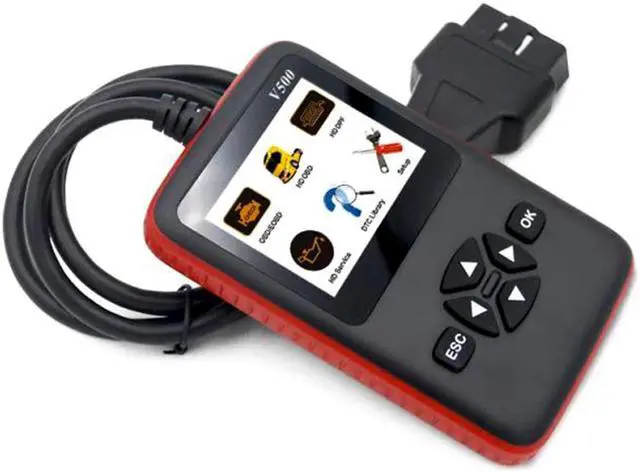 Alt view image 3 of 7 - V500 Universal O-B-D2 Scanner Engine Fault Reader Read Clear Codes I/M Readiness Smog Check Car Truck Diagnostic Scan Tool