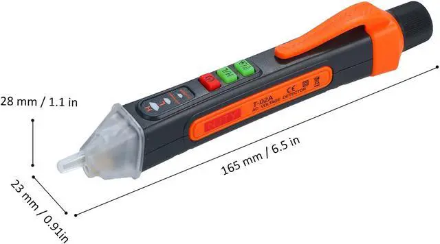 Alt view image 5 of 7 - NJTY Portable Non-contact AC Voltage Tester Pen Shaped V~Alert Detector with Sound and Light Alarm and LED Flashlight Laser pen