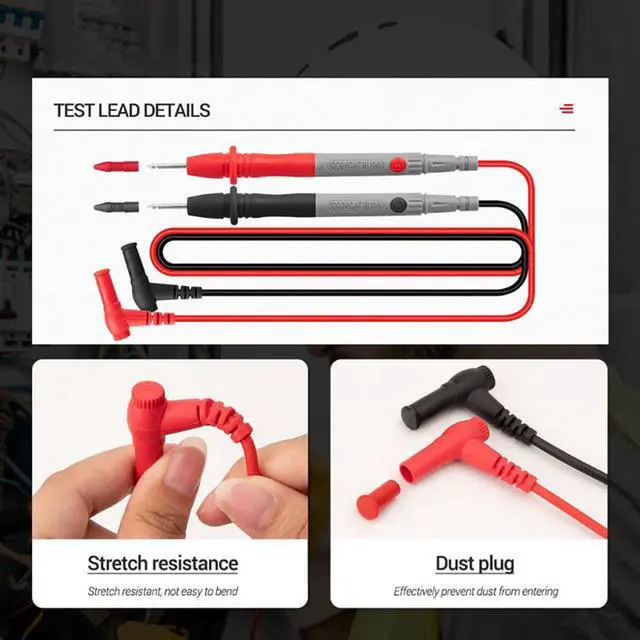 Alt view image 7 of 7 - ANENG ST182 Digital Clamp Meter Ammeter AC Current Multimeter DC/AC Voltage Tester Amp Hz Capacitance NCV Ohm Temperature Test