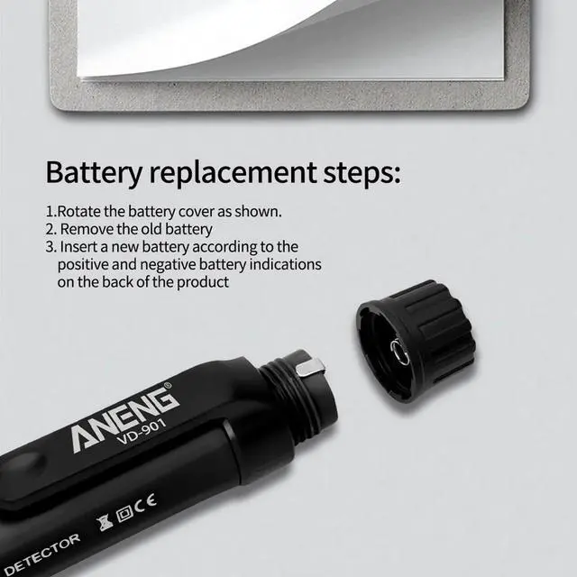 Alt view image 4 of 7 - ANENG VD901 Electrical Tester Pen 12-1000V AC Voltmeter 100a AC Voltage Detector Multimeter Outlet Tester Circuit Breaker Finder