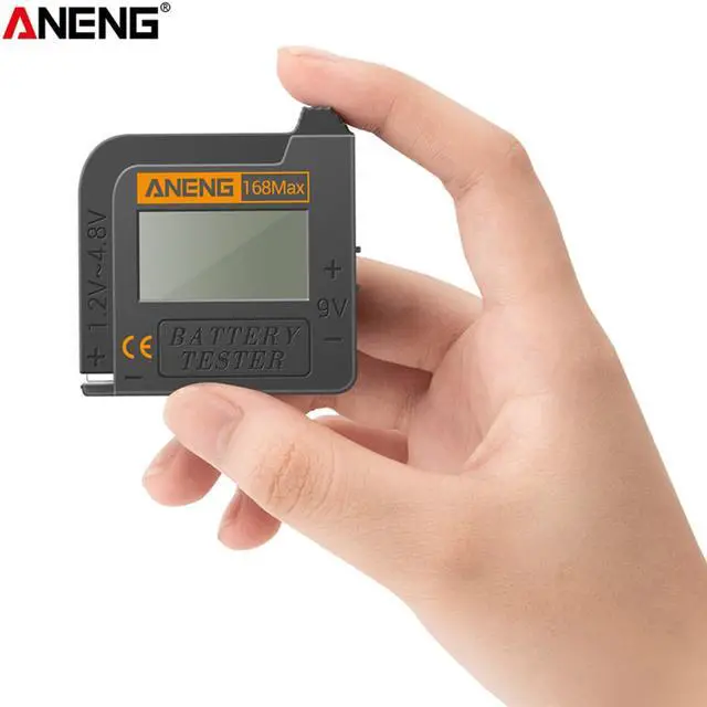 Alt view image 2 of 6 - ANENG 168Max Digital Lithium Battery Capacity Tester Universal Test Checkered load analyzer Display Check AAA AA Button Cell