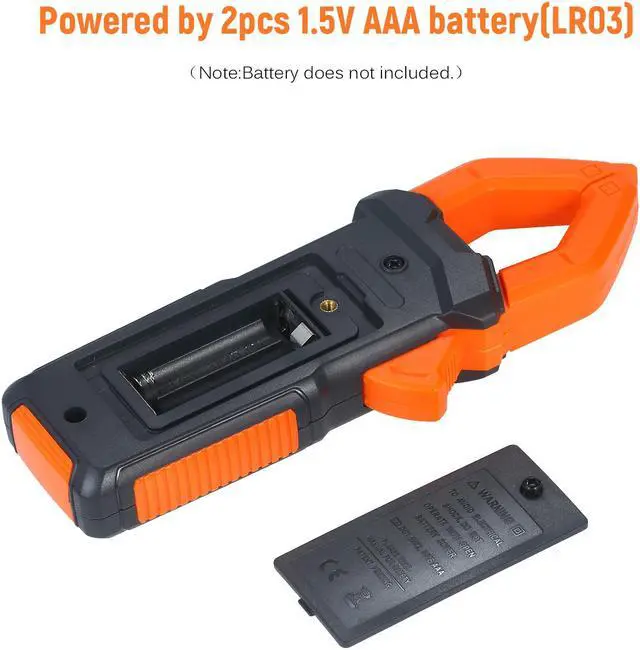 Alt view image 4 of 7 - 600A AC/DC Digital Clamp Meter with Temperature Auto Ranging Multimeter with Audible Continuity Beep True-RMS Clamp Meter Tester