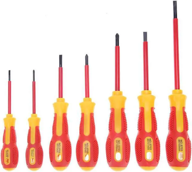 Main image of 7pcs PH3 / PH5 / PH6 Insulated Screwdriver Set Slotted Cross Screw Driver for Repair Tool