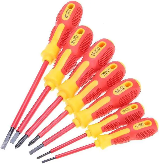 Alt view image 5 of 7 - 7pcs PH3 / PH5 / PH6 Insulated Screwdriver Set Slotted Cross Screw Driver for Repair Tool