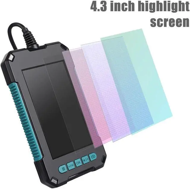 Alt view image 3 of 5 - Handheld Endoscope 4.3 Inches IPS Screen 1080P High Definition IP68 Industrial Home Endoscopes with 9 LEDs 8mm Lens 2 Megapixels Magnifier Compatible - 3M