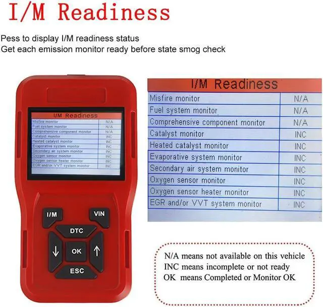 Alt view image 2 of 7 - OBDII Scanner Code Reader Car Diagnostic Scanner Engine Fault Code Reader Detector Auto Vehicle Scan Tool
