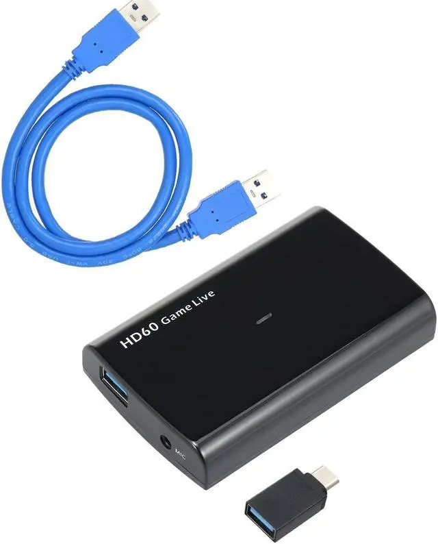 Alt view image 4 of 7 - Ezcap266 1080P HD Video Game Capture Box for Live Video Support 1080P Video Input and Output MIC Input Black